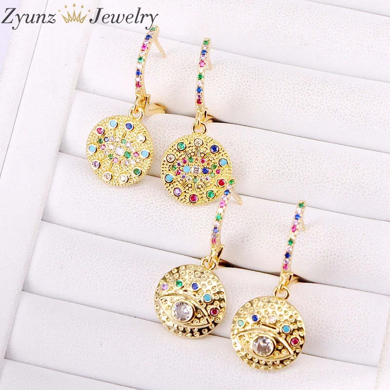5Pairs, NEW fashion CZ Crystal Rainbow Gold Drop Dangle Earrings Micro Pave Zirconia Colorful Delicate Jewelry
5Pairs, NEW fashion CZ Crystal Rainbow Gold Drop Dangle Earrings Micro Pave Zirconia Colorful Delicate Jewelry