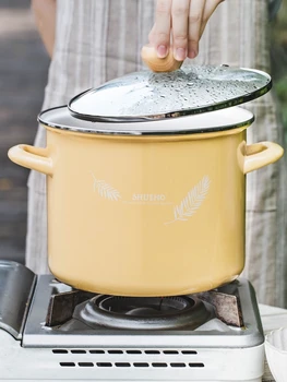 Japanese style porcelain enamel soup pot double ears thickening household gas large capacity stew pot saucepan saucepot stewpot
Japanese style porcelain enamel soup pot double ears thickening household gas large capacity stew pot saucepan saucepot stewpot