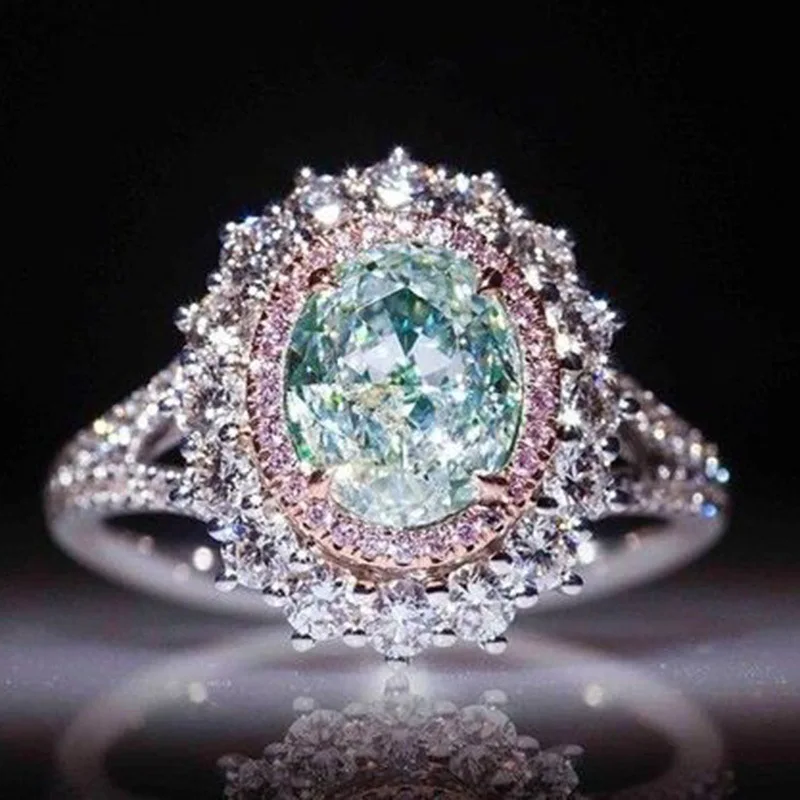 Женское кольцо с зеленым кристаллом | Украшения и аксессуары