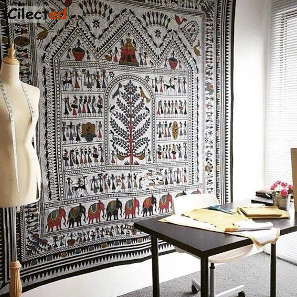 Cilected Bohemian Prints Elephant Tapestry Art Wall Hanging Decoration Wall Decor Curtain Cloth 148x200cm
Cilected Bohemian Prints Elephant Tapestry Art Wall Hanging Decoration Wall Decor Curtain Cloth 148x200cm