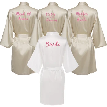 YUXINBRIDAL 2019 Women Silk Satin Robes Letter Wedding Bath Robe Bridesmaid Silk Robe
YUXINBRIDAL 2019 Women Silk Satin Robes Letter Wedding Bath Robe Bridesmaid Silk Robe