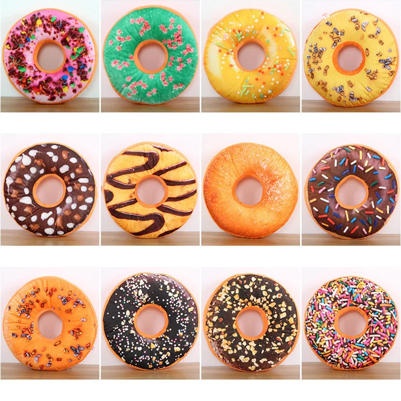 New 3D Donuts Pillow Food Shape Pillow Cushion For Leaning On Plush Toys Donuts Nap Mat Creative Toy Children's toy
New 3D Donuts Pillow Food Shape Pillow Cushion For Leaning On Plush Toys Donuts Nap Mat Creative Toy Children's toy