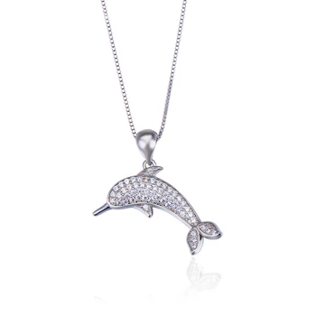 OneQuarter Dolphin Wild Pendant Necklaces S925 Sterling Silver Zircon Necklace Pendants Fashion Necklace Silver Chains Jewelry
OneQuarter Dolphin Wild Pendant Necklaces S925 Sterling Silver Zircon Necklace Pendants Fashion Necklace Silver Chains Jewelry