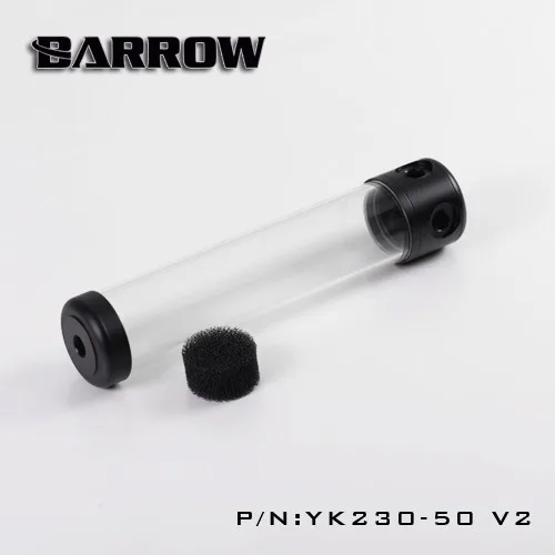 

Barrow YK-50V2, 50mm diameter acrylic Cylindrical tanks, transparent wall, 130/180/230 / 280mm length, water cooling reservoirs