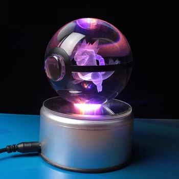 3D Pocket Monster Ball Carved Crystal Ball Feraligatr Pokemon LED Rotary Lamp Holder Birthday Gifts for Children
3D Pocket Monster Ball Carved Crystal Ball Feraligatr Pokemon LED Rotary Lamp Holder Birthday Gifts for Children