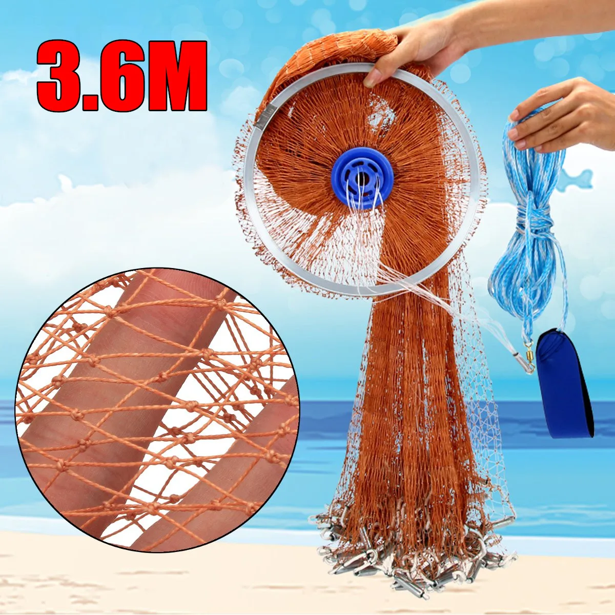 3.6m 6X12FT Strong Nylon Mesh Line Fishing Nets,Fishing Tackle,Fishing Equipment, Casting Network,Everything For Fishing
3.6m 6X12FT Strong Nylon Mesh Line Fishing Nets,Fishing Tackle,Fishing Equipment, Casting Network,Everything For Fishing