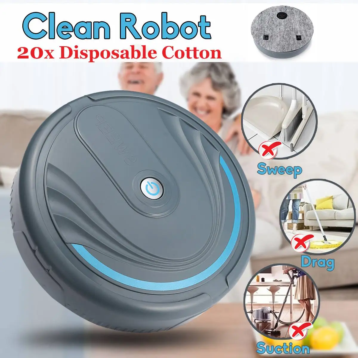 Battery Home Cleaning Robot Mute Design Smart Sweeping Robot Floor Dirt Dust Hair Automatic Cleaner Electric Vacuum Cleane
Battery Home Cleaning Robot Mute Design Smart Sweeping Robot Floor Dirt Dust Hair Automatic Cleaner Electric Vacuum Cleane