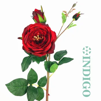 INDIGO- Red Rose Spray Flower With Buds (1 flower+3buds) Home Wedding Real Touch Flower Floral Event Party Free Shipping 
INDIGO- Red Rose Spray Flower With Buds (1 flower+3buds) Home Wedding Real Touch Flower Floral Event Party Free Shipping
