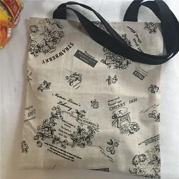 YILE Cotton Linen Eco Shopping Tote Shoulder Bag Print Vintage Flower Strawberry Jam Black Strap L8223
YILE Cotton Linen Eco Shopping Tote Shoulder Bag Print Vintage Flower Strawberry Jam Black Strap L8223