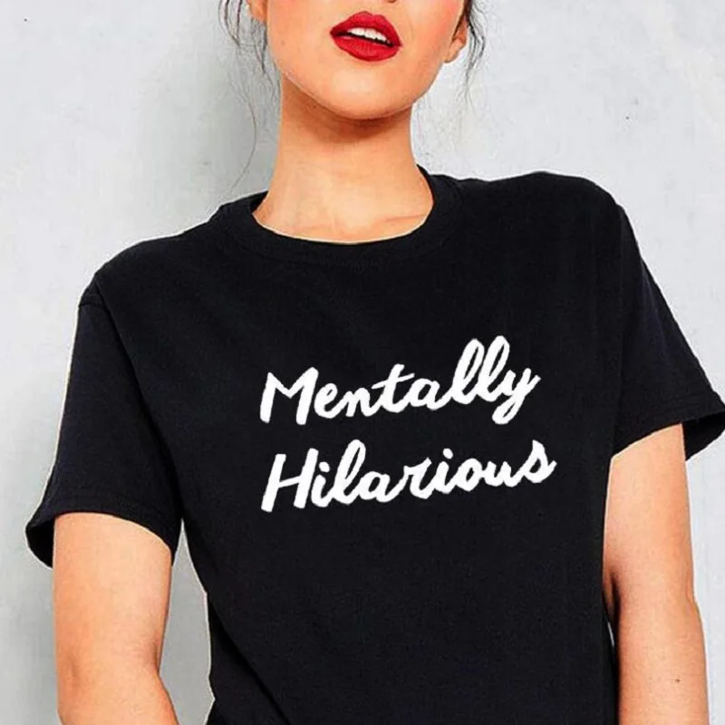 Mentally Letter Print T Shirt Women Short Sleeve O Neck Loose Tshirt 2019 Summer Women Tee Shirt Tops Camisetas Mujer
Mentally Letter Print T Shirt Women Short Sleeve O Neck Loose Tshirt 2019 Summer Women Tee Shirt Tops Camisetas Mujer
