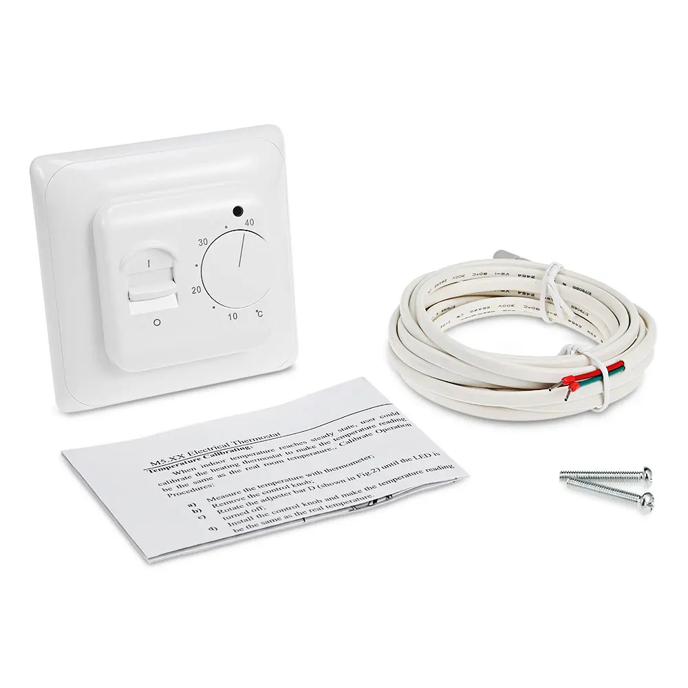 Smart Sensor Room Thermostat Temperature Controller 16A M5.16 for Floor Electricity Water Heating 5 to 40 Degree Centigrade IP20
Smart Sensor Room Thermostat Temperature Controller 16A M5.16 for Floor Electricity Water Heating 5 to 40 Degree Centigrade IP20