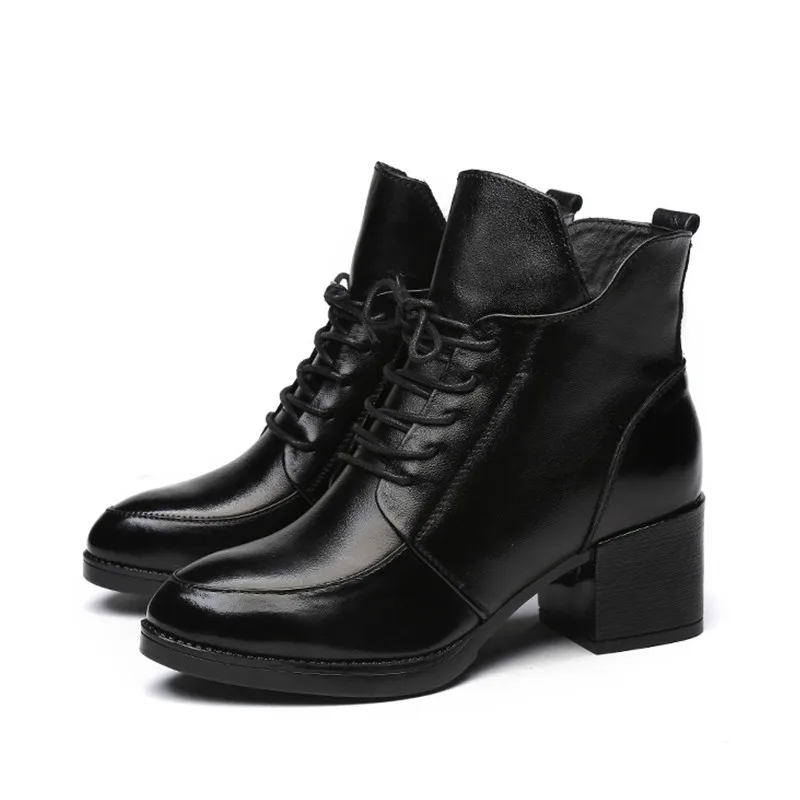 Women Shoes Boots Vintage Genuine Leather Snow Winter Plush Fur Warm Lace Up Ankle Mother Superstar Size 35-40 OL-1
Women Shoes Boots Vintage Genuine Leather Snow Winter Plush Fur Warm Lace Up Ankle Mother Superstar Size 35-40 OL-1