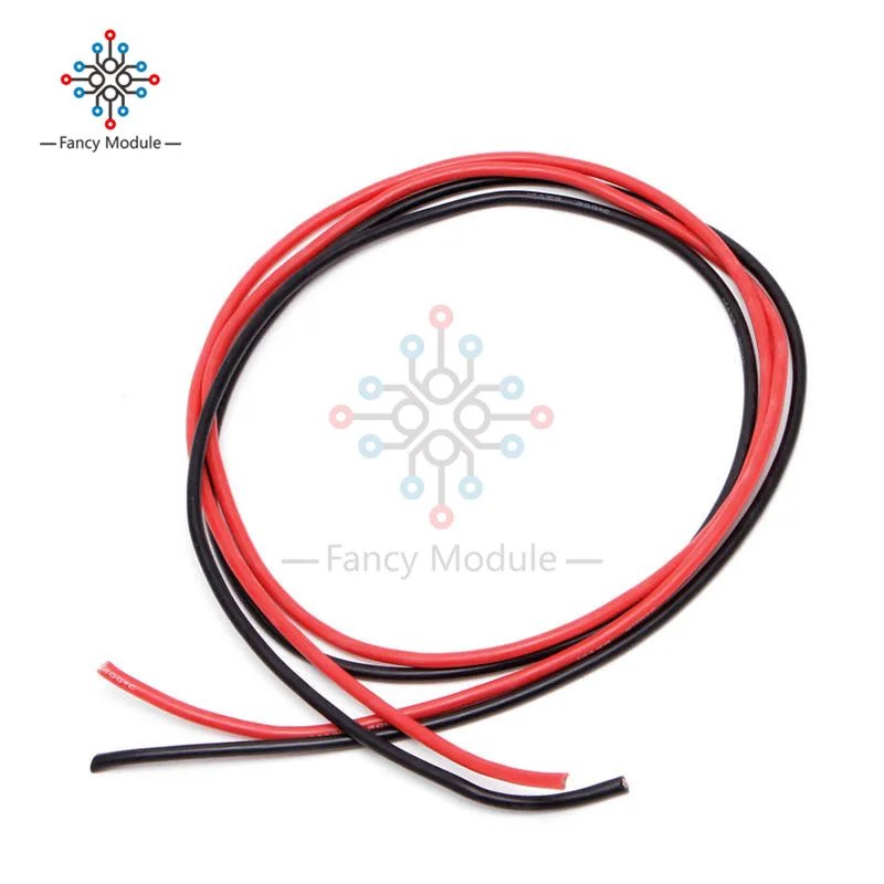 14 AWG калибровочный провод гибкая флейта 2 м для RC черный + красный|cable 2m|cable strandingcable