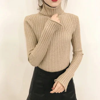 Autumn Clothes Women 2018 New Elegant Pullovers and Sweaters Turtleneck Warm Bottoming Knitted Jumper Tops Elastic Slim Jersey
Autumn Clothes Women 2018 New Elegant Pullovers and Sweaters Turtleneck Warm Bottoming Knitted Jumper Tops Elastic Slim Jersey