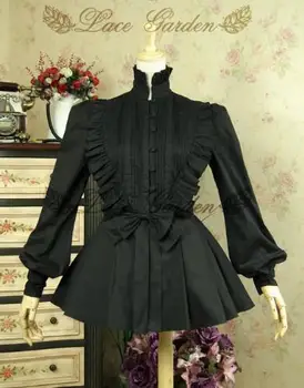 Lace Garden Branded Vintage Cascading Ruffles Women's Lantern Sleeve Black Lolita Blouse with Bow
Lace Garden Branded Vintage Cascading Ruffles Women's Lantern Sleeve Black Lolita Blouse with Bow