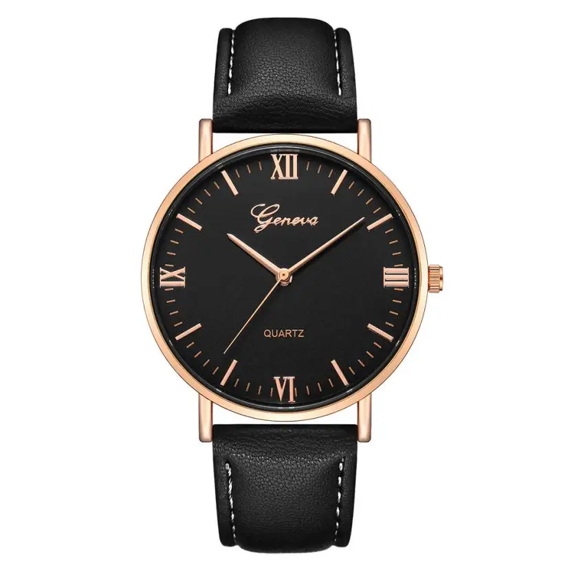 2018 Reloj модные военные кварцевые мужские часы с большим циферблатом кожаные