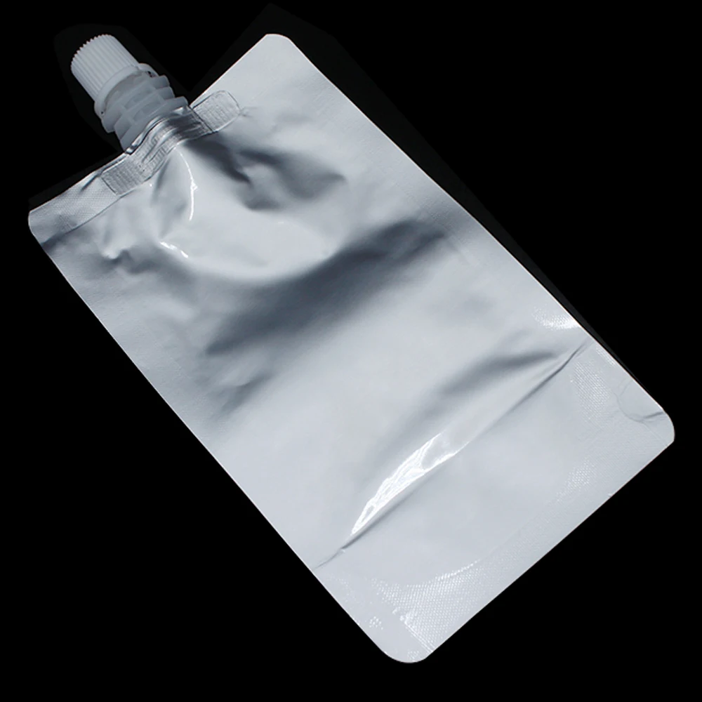 2020 Stand Up Pure Aluminum Foil Spout Bag Beverage Liquid Drink