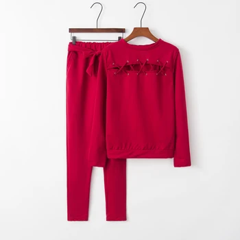 European and American foreign trade women's clothing new long-sleeved bodywear two-piece leisure sportswear suit
European and American foreign trade women's clothing new long-sleeved bodywear two-piece leisure sportswear suit