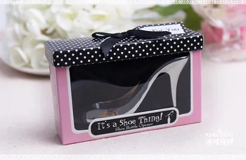 

Creative Bride High Heel Shoe Design Wine Bottle Opener For Birthday Bridal Shower Wedding baptism Party Favor Gift Boxed