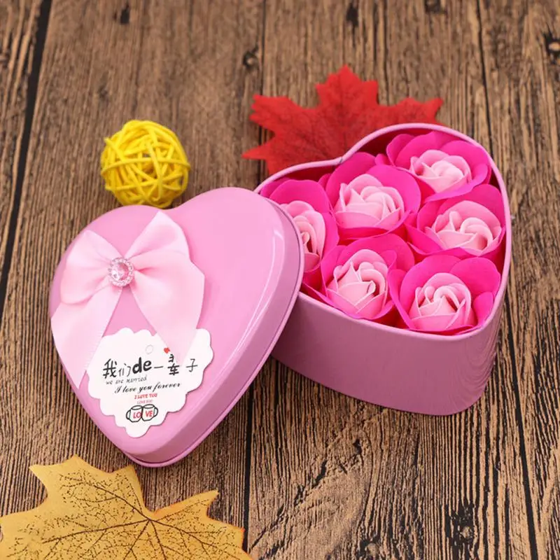 Creative Design Valentine's Day gift 6pcs/set Birthday valentine gift 3 rose soap flower with Lovely heart shape box for Couple
Creative Design Valentine's Day gift 6pcs/set Birthday valentine gift 3 rose soap flower with Lovely heart shape box for Couple