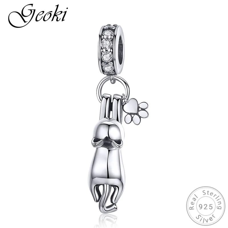 Geoki 925 Sterling Silver Kitty Cat Footprints Charms fit Original Pandora Bracelet Cute Animal Shaped Beads Necklace Pendant
Geoki 925 Sterling Silver Kitty Cat Footprints Charms fit Original Pandora Bracelet Cute Animal Shaped Beads Necklace Pendant