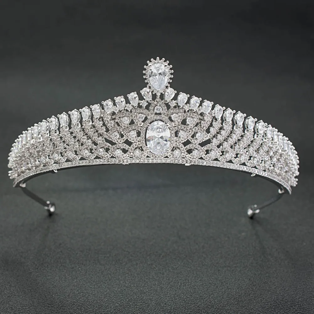 Classic CZ Cubic Zirconia Flower Wedding Bridal Silver Tiara Diadem Crown Women Girl Prom Party Hair Jewelry Accessories S00007
Classic CZ Cubic Zirconia Flower Wedding Bridal Silver Tiara Diadem Crown Women Girl Prom Party Hair Jewelry Accessories S00007
