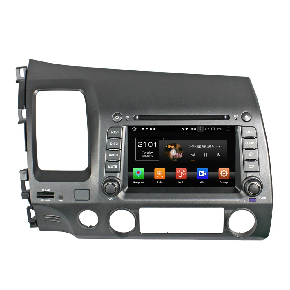 KLYDE 7 "2 Din 32GB 8 Core Android 0 автомобильный dvd плеер для Honda Civic 2006 2011 1024*600 автомобильное