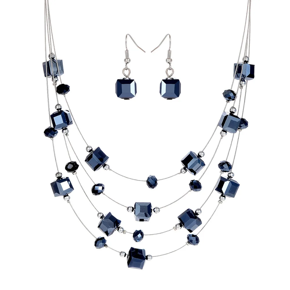 Royal Blue Crystal Beads Jewelry Sets Multilayer Bohemian Statement Collares Fashion Vintage Women Wedding Earring Necklace Set
Royal Blue Crystal Beads Jewelry Sets Multilayer Bohemian Statement Collares Fashion Vintage Women Wedding Earring Necklace Set