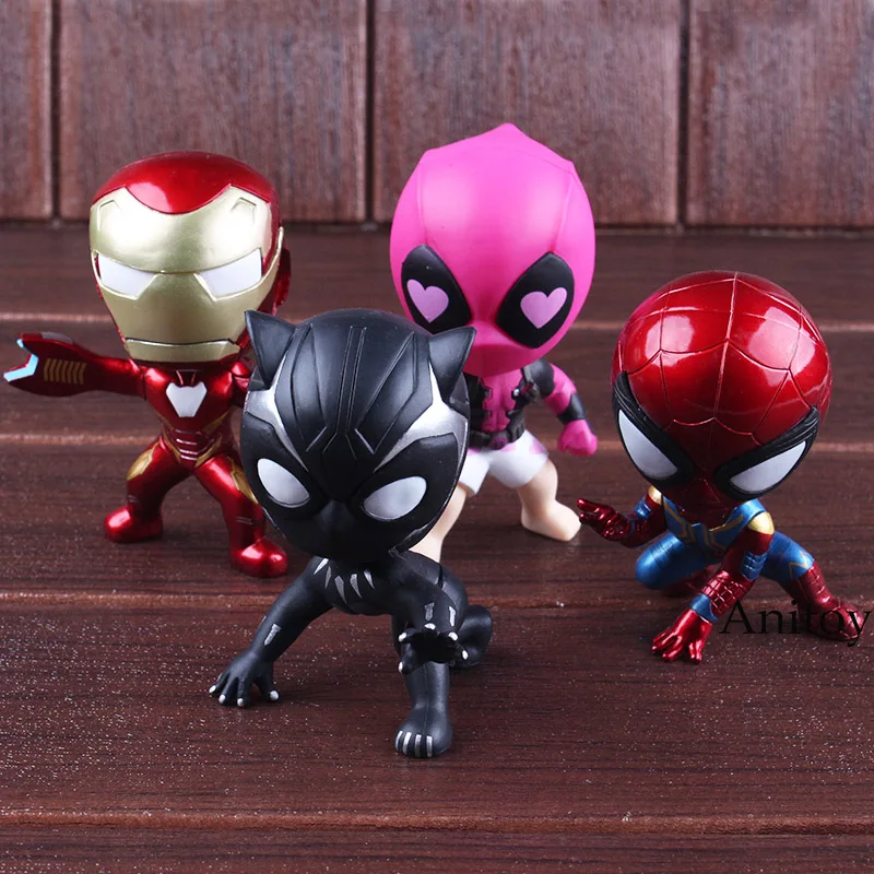 Marvel Action Figures Iron Man Spiderman Spider-man Black Panther Deadpool Figurine Marvel BobbleHead Doll Toys 9-11cm
Marvel Action Figures Iron Man Spiderman Spider-man Black Panther Deadpool Figurine Marvel BobbleHead Doll Toys 9-11cm