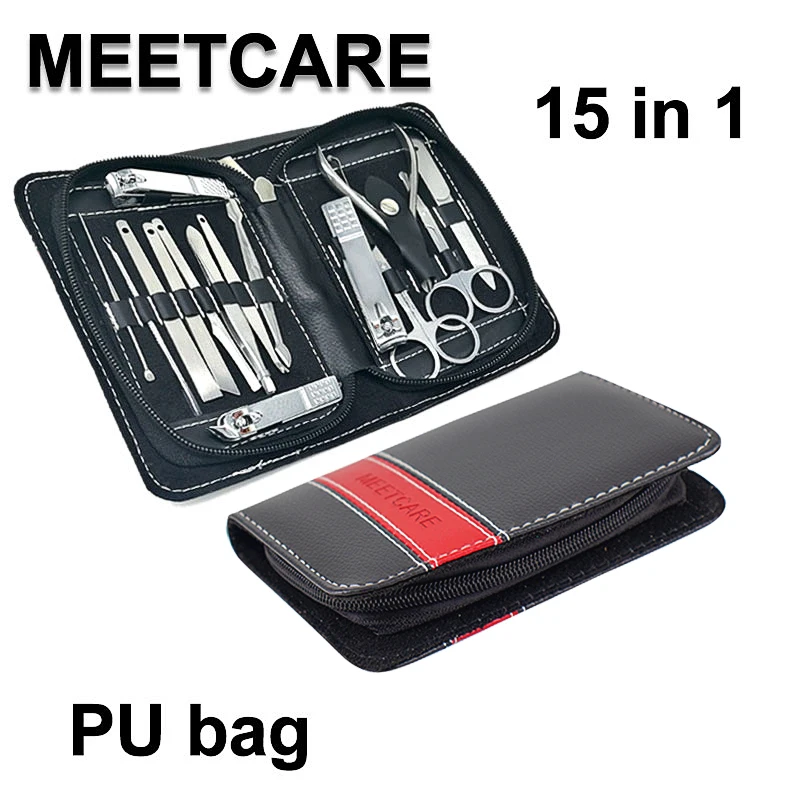 New 15pcs Set Nails Clipper Kit Nail Care Set Pedicure Scissor Tweezers Knife Ear pick Utility Manicure Set Tools Retail Package
New 15pcs Set Nails Clipper Kit Nail Care Set Pedicure Scissor Tweezers Knife Ear pick Utility Manicure Set Tools Retail Package