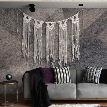 New Knitting Bohemia Hanging Wall Tapestry Handmade Cotton Tassel Tapestries Living Room Wedding Decorations Wall Art Large Size
New Knitting Bohemia Hanging Wall Tapestry Handmade Cotton Tassel Tapestries Living Room Wedding Decorations Wall Art Large Size