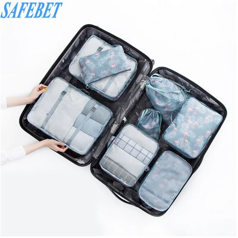 SAFEBET 8pcs Flamingo Travel Bag Set For Packing Cube Travel Storage Bag Shoes Clothes Toiletry Organizer Pouch Divider Containe
SAFEBET 8pcs Flamingo Travel Bag Set For Packing Cube Travel Storage Bag Shoes Clothes Toiletry Organizer Pouch Divider Containe