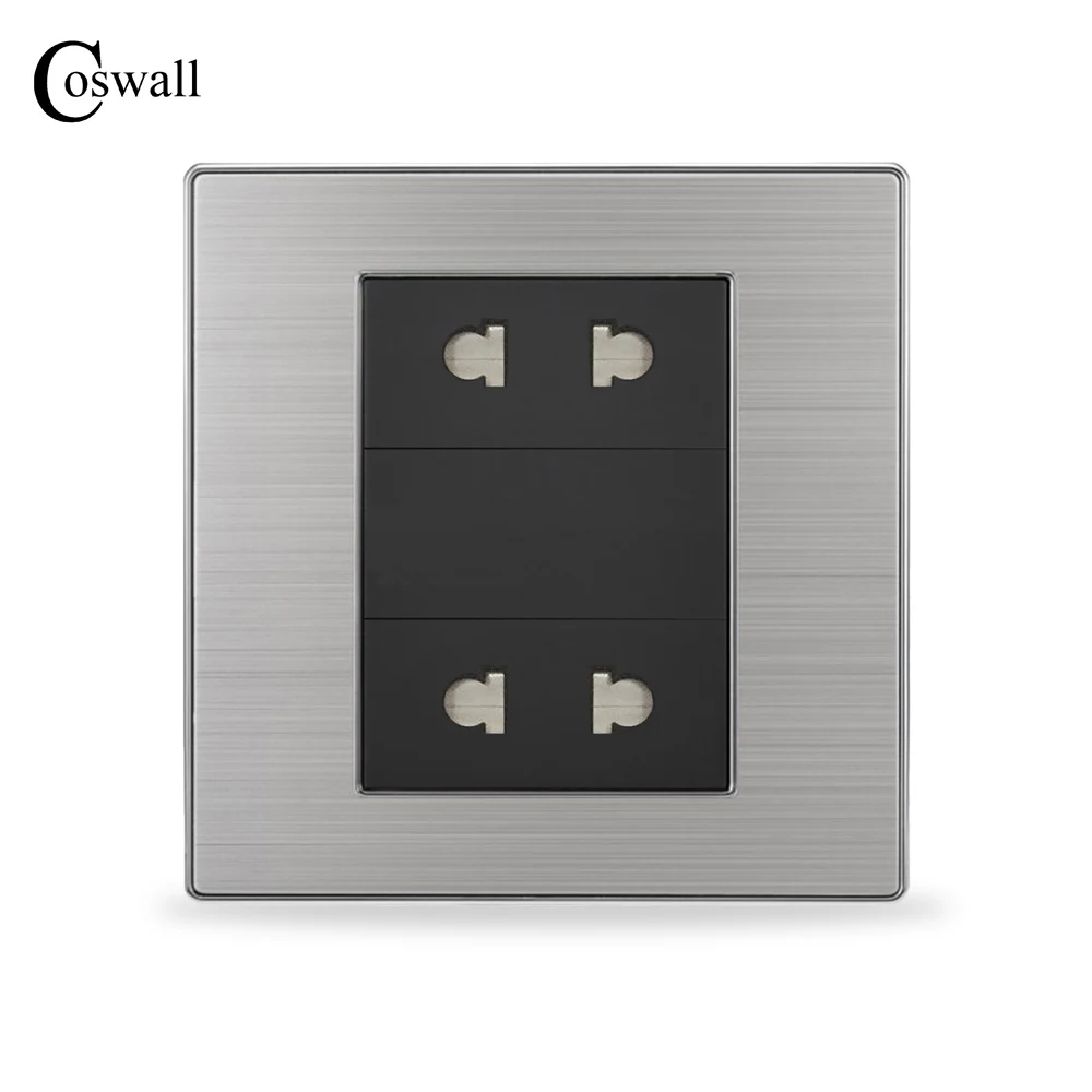 COSWALL Universal 4 Hole Outlet Luxury Wall Power Socket Stainless Steel Panel Electrical Plug With Child Protective Door
COSWALL Universal 4 Hole Outlet Luxury Wall Power Socket Stainless Steel Panel Electrical Plug With Child Protective Door