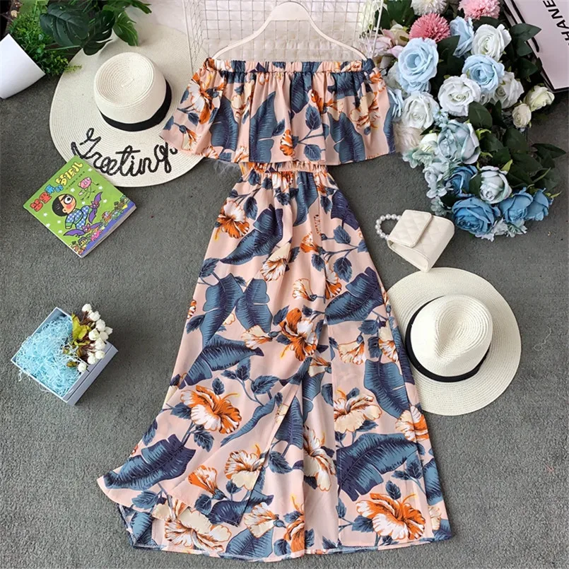 Ruffles Vintage Boho Sexy Summer Off Shoulder Floral Print Midi Long Dress Split Party Women Casual Retro Beach Holiday Vestidos
Ruffles Vintage Boho Sexy Summer Off Shoulder Floral Print Midi Long Dress Split Party Women Casual Retro Beach Holiday Vestidos