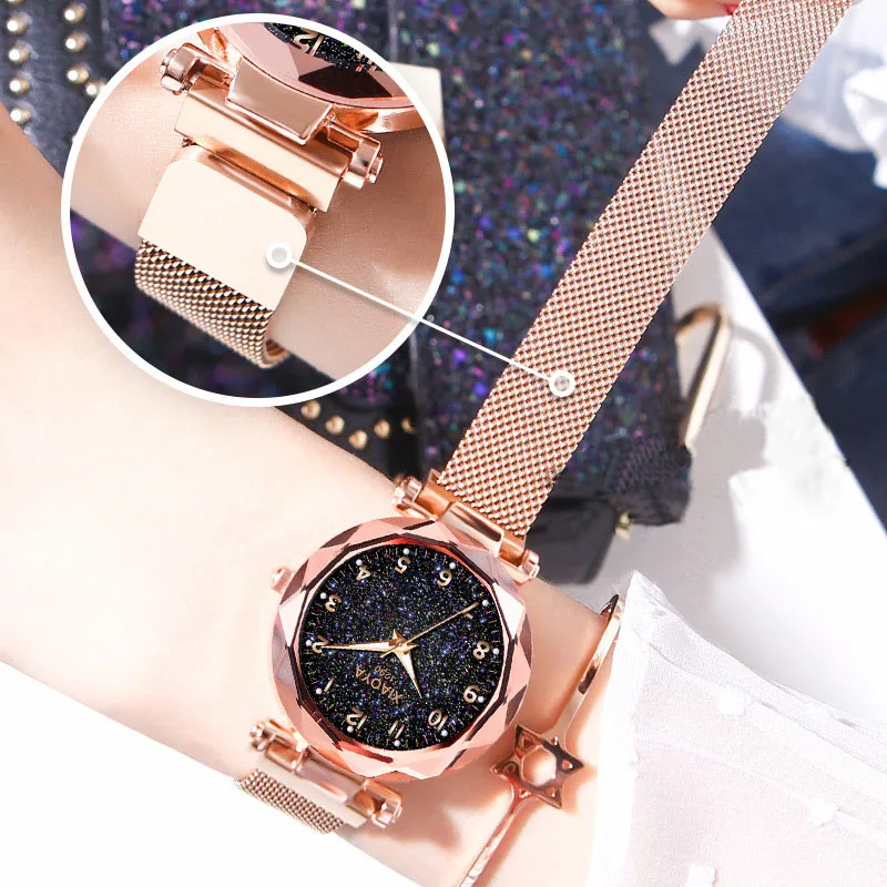 Creative Starry Sky Watches Women Top Luxury Brand Watch Ladies Golden Wrist Watch Waterproof Steel Bracelet Quartz Watch Girls
Creative Starry Sky Watches Women Top Luxury Brand Watch Ladies Golden Wrist Watch Waterproof Steel Bracelet Quartz Watch Girls