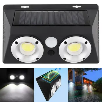Outdoor Conjoined Double COB LED Rechargeable Solar Power PIR Motion Sensor Wall Light with Optical Len for Garden Yard Driveway
Outdoor Conjoined Double COB LED Rechargeable Solar Power PIR Motion Sensor Wall Light with Optical Len for Garden Yard Driveway