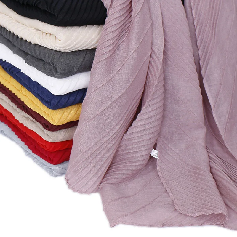 New 2019 Wrinkle Cotton Hijab Scarf Plain Crinkle Shawls Muslim Scarves Headscarf Wraps Turbans Headband Pashmina Sjaal 180*80Cm
New 2019 Wrinkle Cotton Hijab Scarf Plain Crinkle Shawls Muslim Scarves Headscarf Wraps Turbans Headband Pashmina Sjaal 180*80Cm