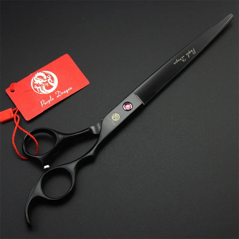 Purple dragon 7.0 inch Professional dog grooming Pet dog Scissors sheep shearing machines TRAIHT & THINNING & CURVED 3pcs 1 set (4)