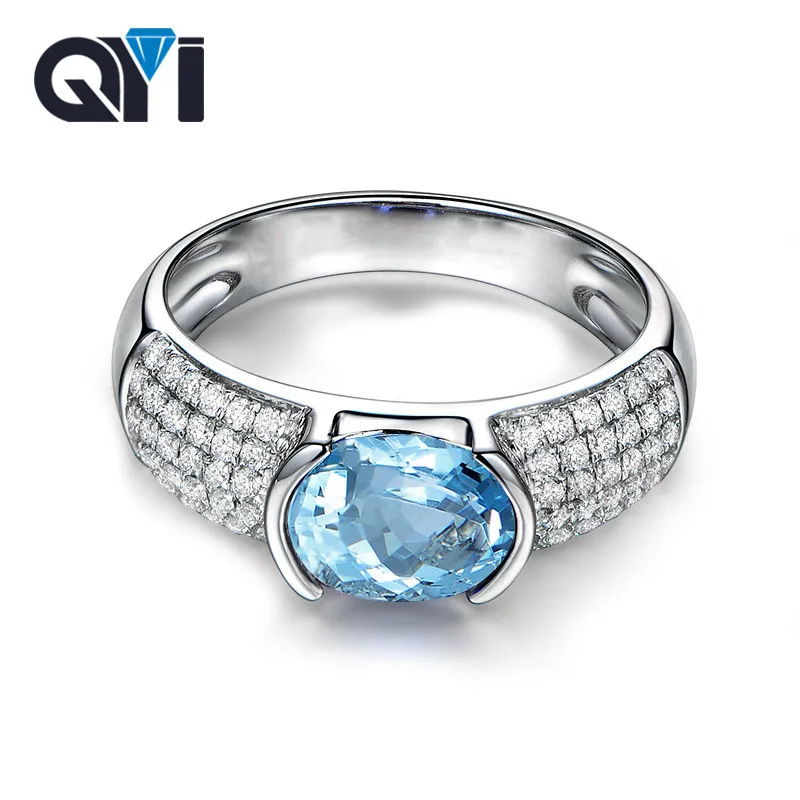 QYI 100% 925 Sterling Silver Natural Blue Toapz Ring Women 1.25 ct Oval Cut Gemstone Wedding Ring Free Shipping Wholesale
QYI 100% 925 Sterling Silver Natural Blue Toapz Ring Women 1.25 ct Oval Cut Gemstone Wedding Ring Free Shipping Wholesale