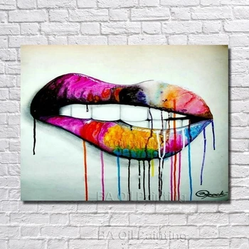 Hand painted modern wall art picture for living room bedroom home decor abstract sexy lips oil painting on canvas no frame NP015
Hand painted modern wall art picture for living room bedroom home decor abstract sexy lips oil painting on canvas no frame NP015