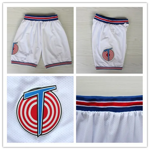 New Arrival!! Space Jam shorts Cheap Michael Jordan 23 Tune Squad Shorts White Looney Toones REV 30 Basketball Short S-XXL |