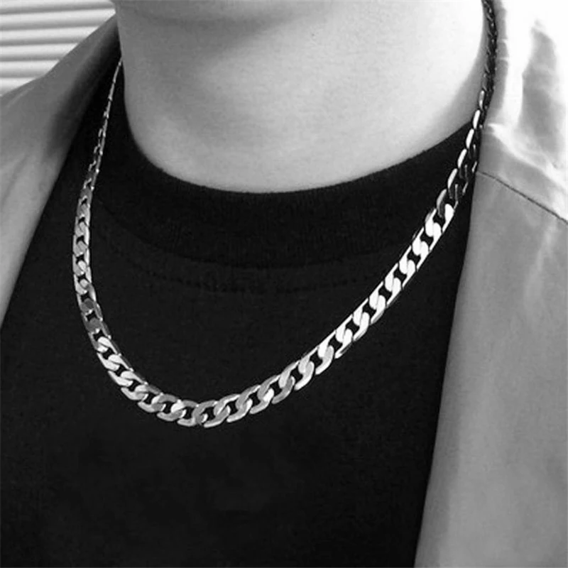 6MM Width Chain Necklace For Men Jewelry Cuban Snake Link Chain Necklace Luxury Silver/Gold Color Necklace Man Gift Z5A346
6MM Width Chain Necklace For Men Jewelry Cuban Snake Link Chain Necklace Luxury Silver/Gold Color Necklace Man Gift Z5A346