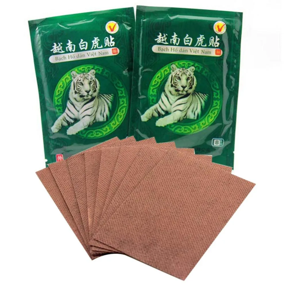 8 Pcs / lot Vietnam White Tiger stickers Pain Relieve Plaster Patch Meridians Rheumatoid Arthritis Cervical Spondylosis Balm
8 Pcs / lot Vietnam White Tiger stickers Pain Relieve Plaster Patch Meridians Rheumatoid Arthritis Cervical Spondylosis Balm