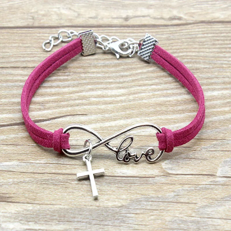 Fashion Cross Pendant Charm Handmade Weave Leather Bracelets Symbal Faith Bangles For Women Men Christian Party Gift Jewelry
Fashion Cross Pendant Charm Handmade Weave Leather Bracelets Symbal Faith Bangles For Women Men Christian Party Gift Jewelry