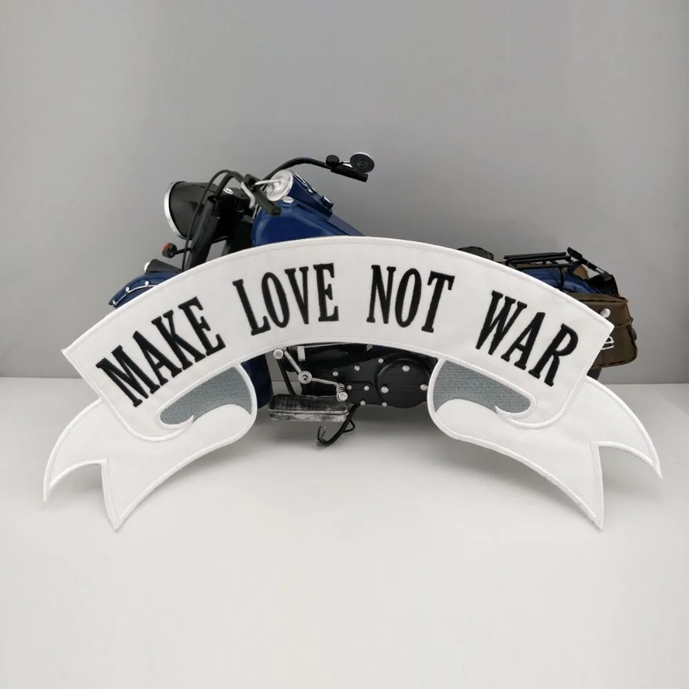 G0409-1 (3) make love not war rocker patches