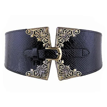 Lady Women Elastic Waistband Faux Leather Wide Waist Belt Retro Metal Buckle New 2018
Lady Women Elastic Waistband Faux Leather Wide Waist Belt Retro Metal Buckle New 2018