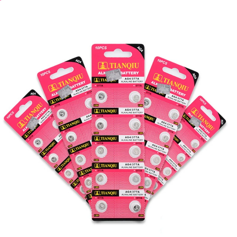 50 pcs 377 Battery AG4 LR626 1.55V 6.8*2.6 mm sr626sw Alkaline Button Cell Batteries for Watch Wholesale Electronic Battery
50 pcs 377 Battery AG4 LR626 1.55V 6.8*2.6 mm sr626sw Alkaline Button Cell Batteries for Watch Wholesale Electronic Battery