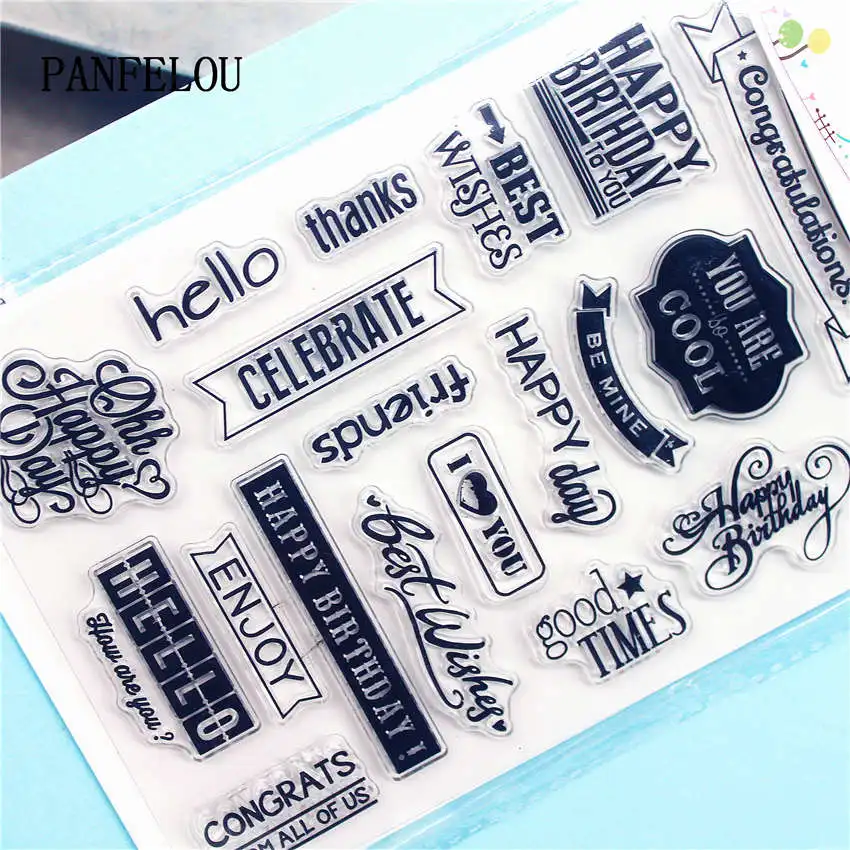 PANFELOU The ribbons text Clear Stamp DIY Silicone Seals Scrapbooking/Card Making/Photo Album Decoration Supplies sheets
PANFELOU The ribbons text Clear Stamp DIY Silicone Seals Scrapbooking/Card Making/Photo Album Decoration Supplies sheets