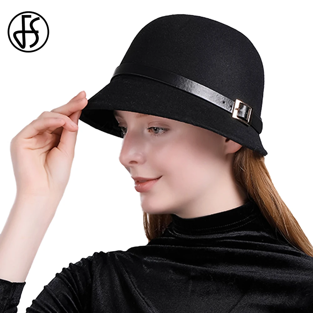 FS Cashmere British Style Fedora Hat For Woman Elegant Wide Brim Round Hats Lady Vintage Church Felt Cap With Leather Belt
FS Cashmere British Style Fedora Hat For Woman Elegant Wide Brim Round Hats Lady Vintage Church Felt Cap With Leather Belt
