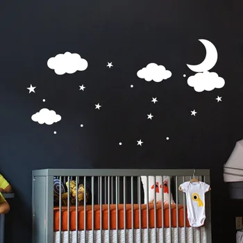 DIY Clouds Stars Dot Moon Wall Stickers Children Nursery Kids Room Art Decals Background Wall Decoration
DIY Clouds Stars Dot Moon Wall Stickers Children Nursery Kids Room Art Decals Background Wall Decoration